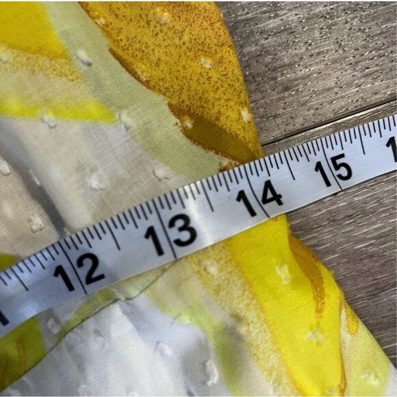 NWOT FARM Rio Azalea Forest Sleeveless Tropical Green Yellow Wrap Midi Dress XS - Picture 9 of 10